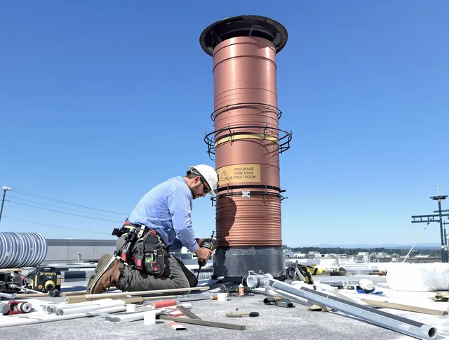 Installed chimney liner by Mahoning Chimney Sweep in Mahoning, OH