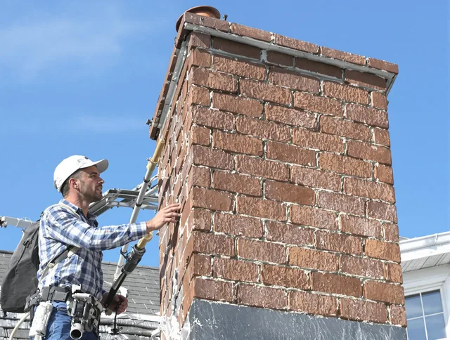 Brickwork for a chimney rebuild by Mahoning Chimney Sweep in Mahoning, OH