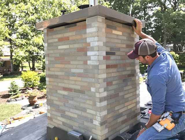 Mahoning Chimney Sweep completing a modern chimney remodel in Mahoning, OH