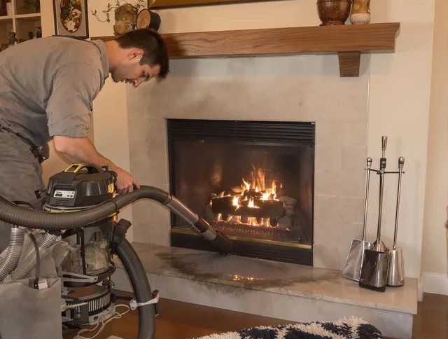 Routine fireplace upkeep by Mahoning Chimney Sweep in Mahoning, OH