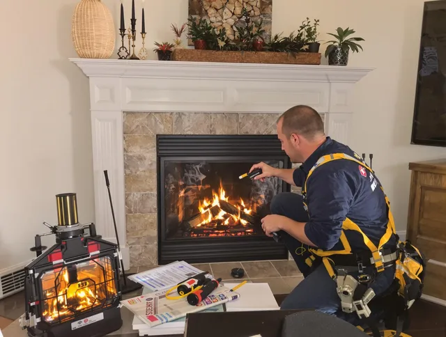 Safety-focused fireplace inspection by Mahoning Chimney Sweep in Mahoning, OH