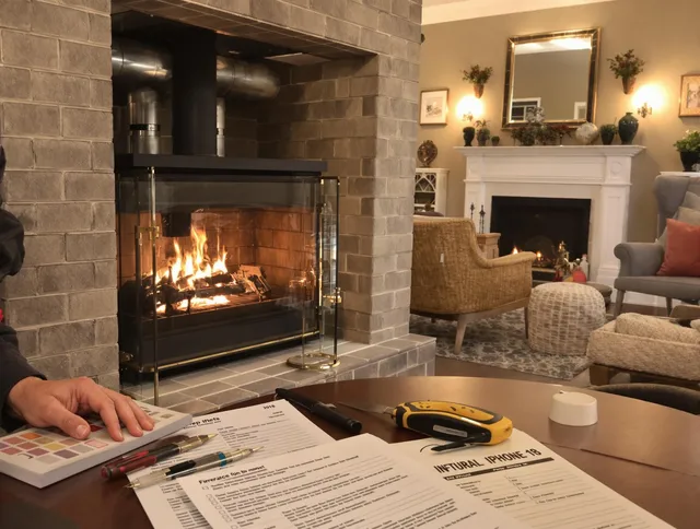Mahoning Chimney Sweep verifying fireplace safety measures in Mahoning, OH